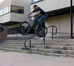 Not only did I do one rail today, but I did two.
It's been about a year or so since I've done one. Video still image.